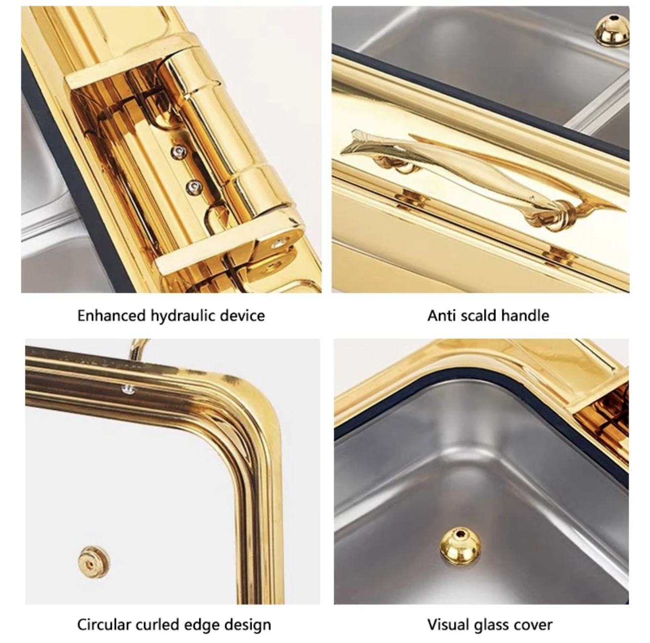 Square Luxury Hydraulic Chafing Dish - Image 7