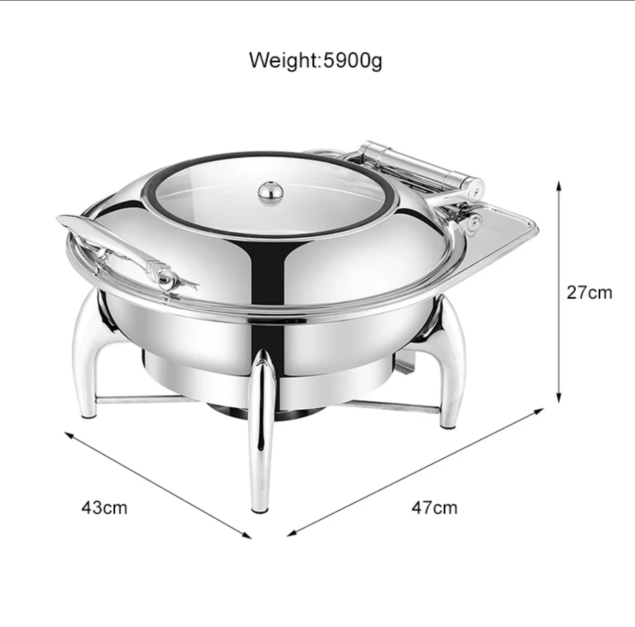 Round Big Luxury Hydraulic Chafing Dish - Image 3