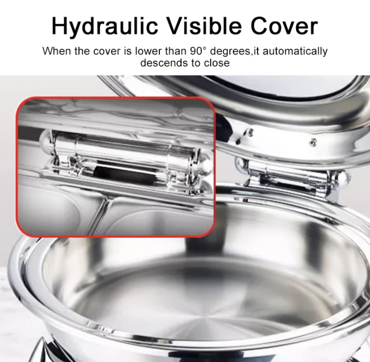 Round Big Luxury Hydraulic Chafing Dish - Image 5