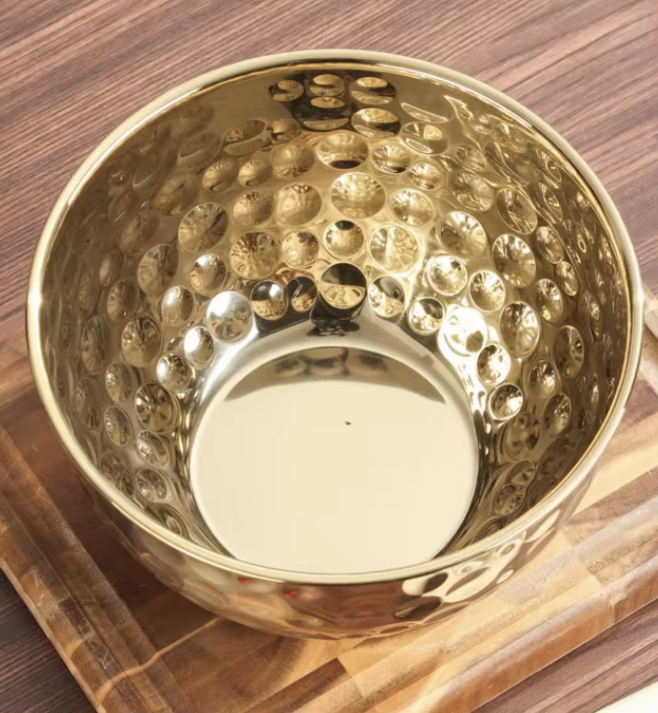 Hammered stainless steel bowl - Image 1