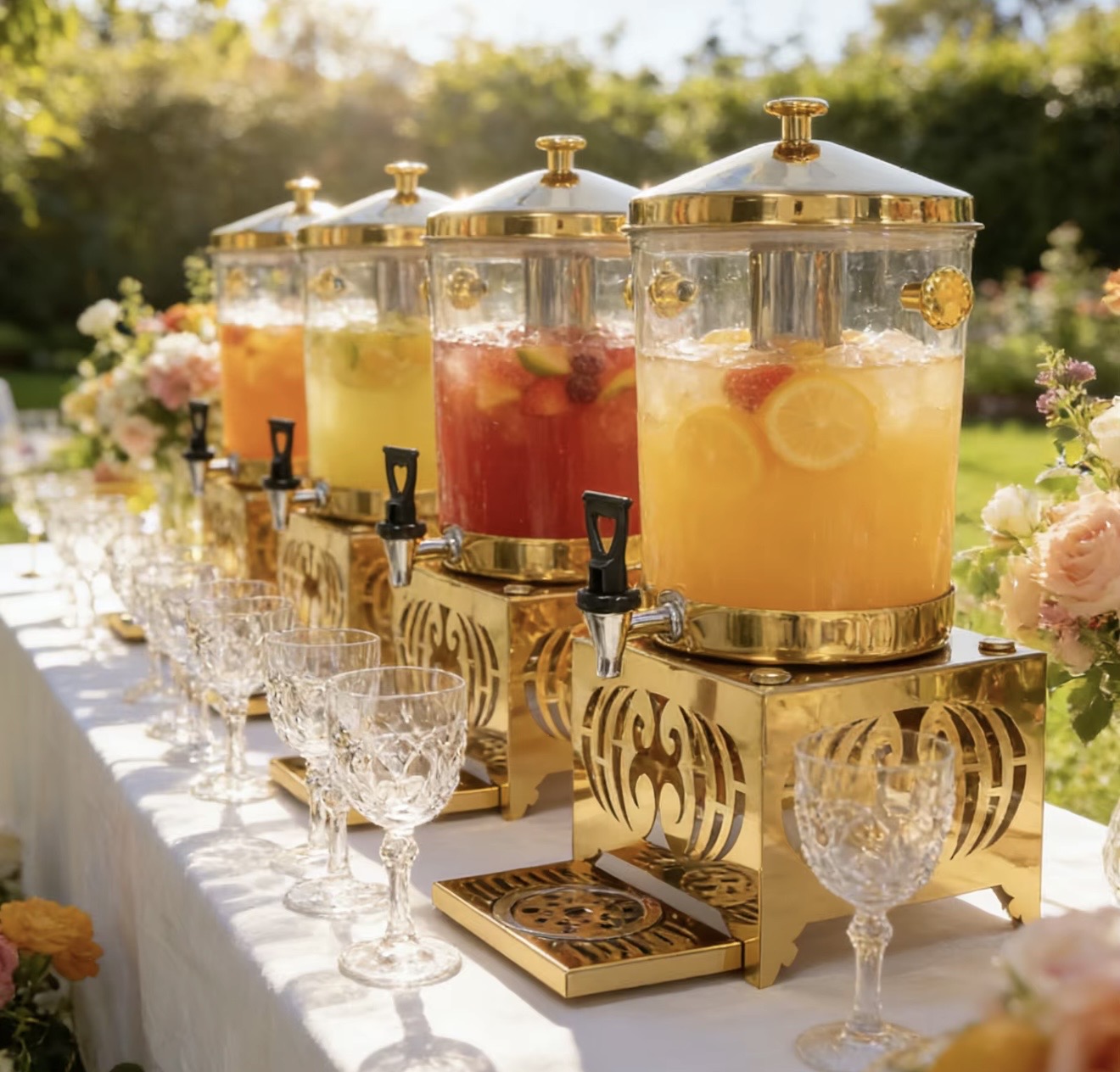 Luxury Gold Frame Dispenser For Cold Beverages - Image 3